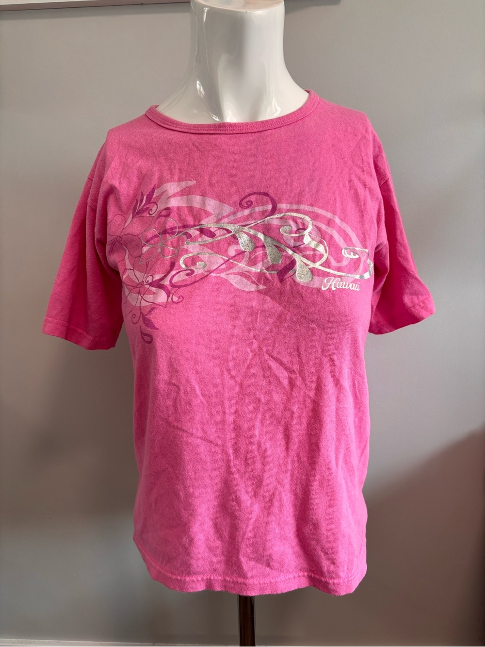 Hawaii Graphic Short Sleeve Baby Tee - Pink